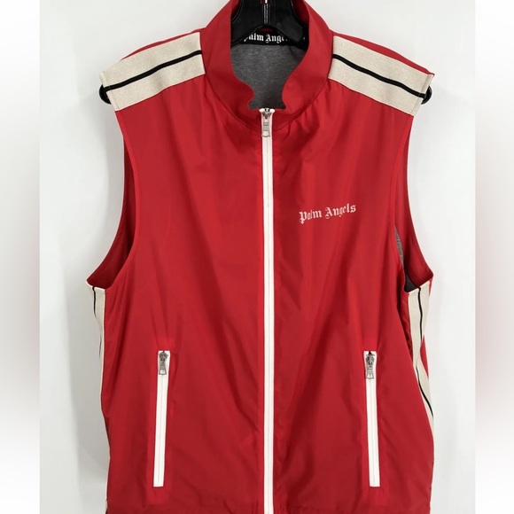 Palm Angels Men’s Red/Ivory Vest - Picture 1 of 4